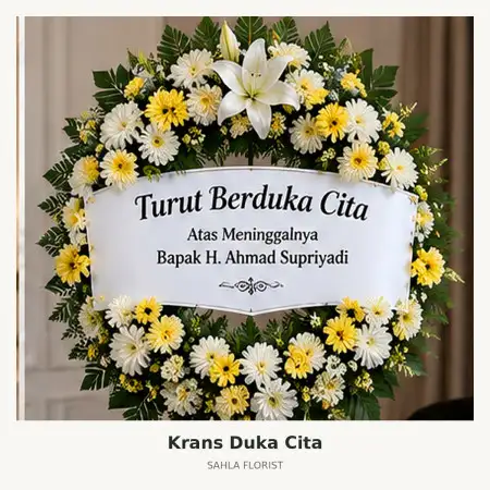 Krans Bunga Duka Paal Dua