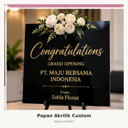Papan Bunga Akrilik Paal Dua